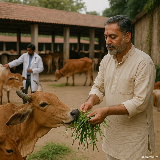 Gau Seva Bhoj (गौसेवा अन्नदान)